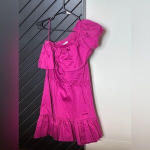 Revolve one shoulder dress in Raspberry. Size S. Excellent condition.